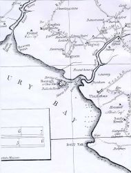 Old map of Bigbury Bay